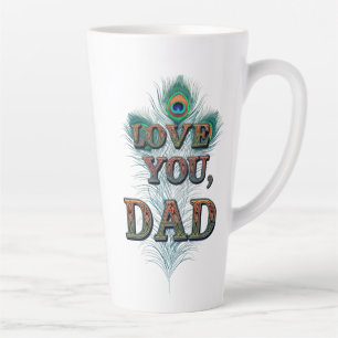 Caneca De Café Latte Caneca Grande para Latte - "Amo Você, Papai" - 17o