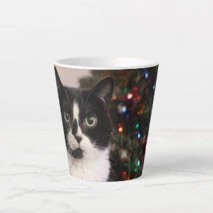 Caneca De Café Latte Caneca Latte de Gato de Natal