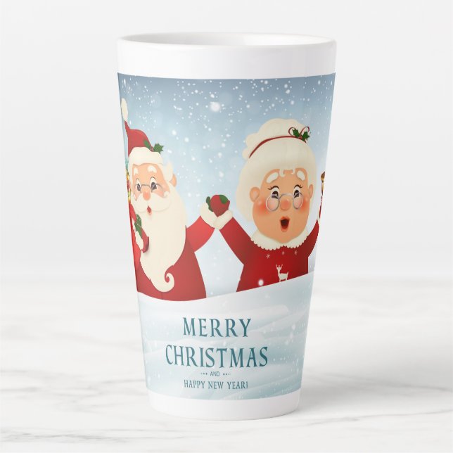 Caneca De Café Latte Caneca Latte de Natal (Frente)