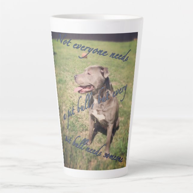 Caneca De Café Latte Caneca Latte Pitbull (Frente)