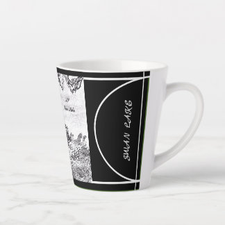Caneca De Café Latte Caneca LS Latte de Caligrafia Digital Lago dos Cis