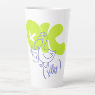 Caneca De Café Latte Caneca OK Silly Goose Personalizada, Café Sarcásti