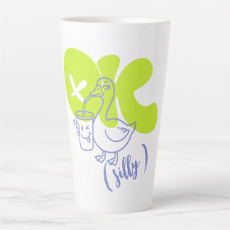 Caneca De Café Latte Caneca OK Silly Goose Personalizada, Café Sarcásti