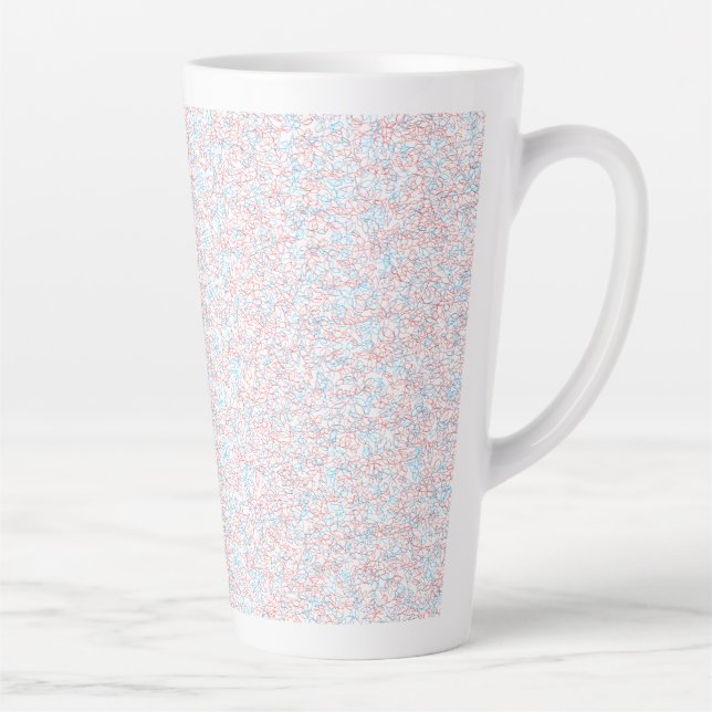 Caneca De Café Latte Caneca para Latte | Grande | Abstrato | Pastel | M (Direita)