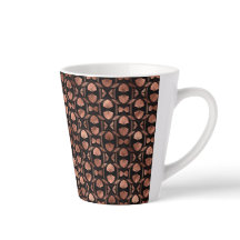 Caneca Pequena de Latte Art Déco em Preto e Dourad