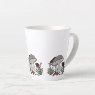 Caneca De Café Latte caneca pequena de latte cogumelo lagarta