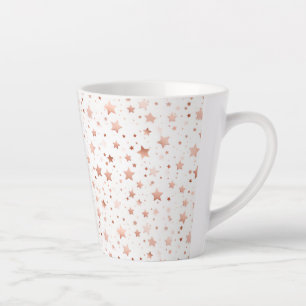 Caneca De Café Latte Caneca Pequena de Latte com Estrelas em Dourado Ro