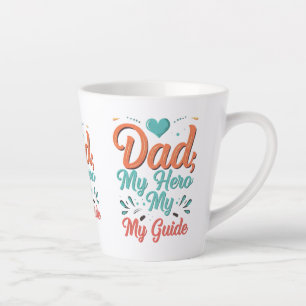 Caneca De Café Latte Caneca Pequena para Latte - "Pai: Meu Herói, Meu G
