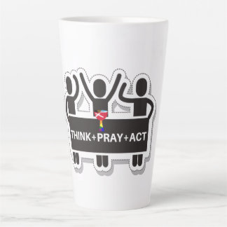 Caneca De Café Latte Caneca Think+Pray+Act Latte