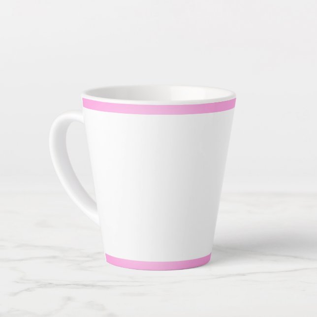 Caneca De Café Latte Caneta Latente de Greve Rosa (Ângulo esquerdo)