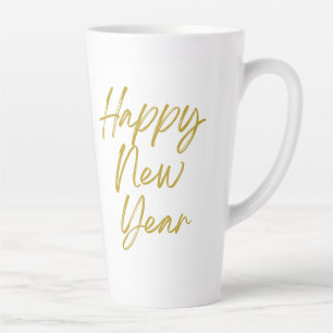 Caneca De Café Latte Caneta Lateral De feliz ano novo