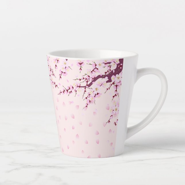 Caneca De Café Latte Caneta Lateral Rosa (Direita)