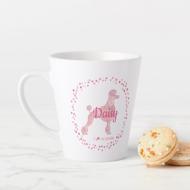 Caneca De Café Latte Caneta Pink Pink Silhouette cang personalizada (In Situ)
