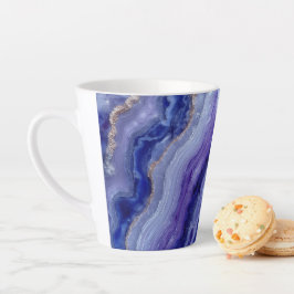 Caneca De Café Latte Canhão de Lattes Virado Radiante Para Tanzanite