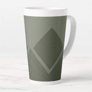 Caneca De Café Latte Canhão Verde Latte Geométrico
