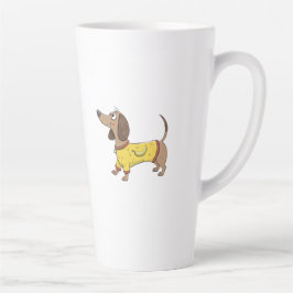 Caneca De Café Latte Cão de desenho animado