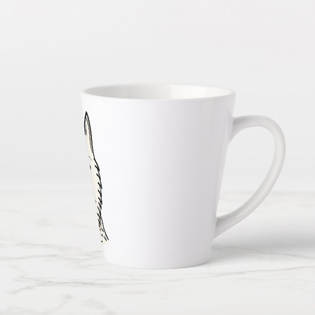 Caneca De Café Latte Cão esquimó americano (Direita)