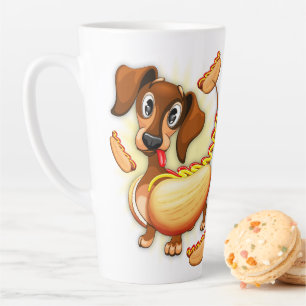 Caneca De Café Latte Cão Quente do Dachshund