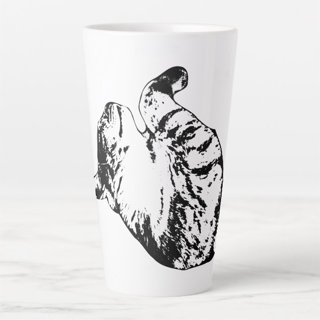 Caneca De Café Latte Capa do Coração (Frente)