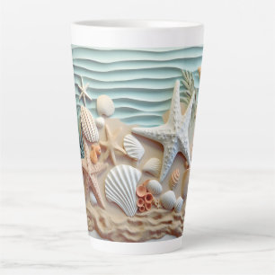 Caneca De Café Latte Capas de praia 3D Mugs and Cups
