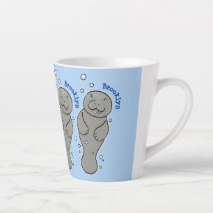 Caneca De Café Latte Capateiro bonito com ilustração de bolhas