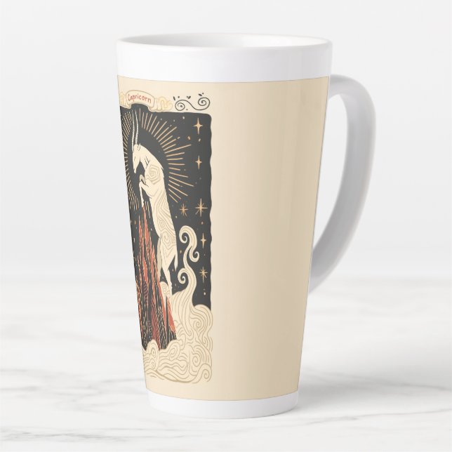 Caneca De Café Latte Capricórnio Celestial de Mug Latte Grande (Ângulo direito)