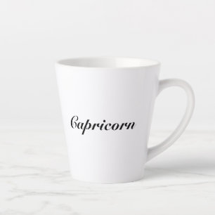 Caneca De Café Latte Capricórnio - Símbolo Zodiac - Astrologia elegan