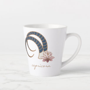 Caneca De Café Latte Capricórnio Zodiac Boho