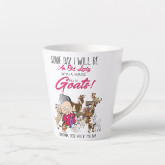 Caneca De Café Latte Caprinos Engraçados - Cheio de Caprinos da Casa Ve
