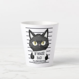 Caneca De Café Latte Captura Má - Captura de Gato Negro