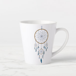 Caneca De Café Latte Capturador de sonhos Indígena Nativo Americano Étn