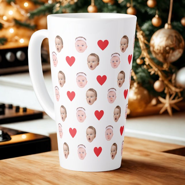 Caneca De Café Latte Cara Mug, Foto Personalizada Mug, Presente De Bebê (Criador carregado)