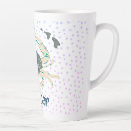 Caneca De Café Latte Caranguejo Zodiac Latte Mug Cancer Moderno