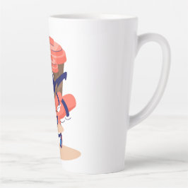 Caneca De Café Latte Caráter legal e engraçado do café