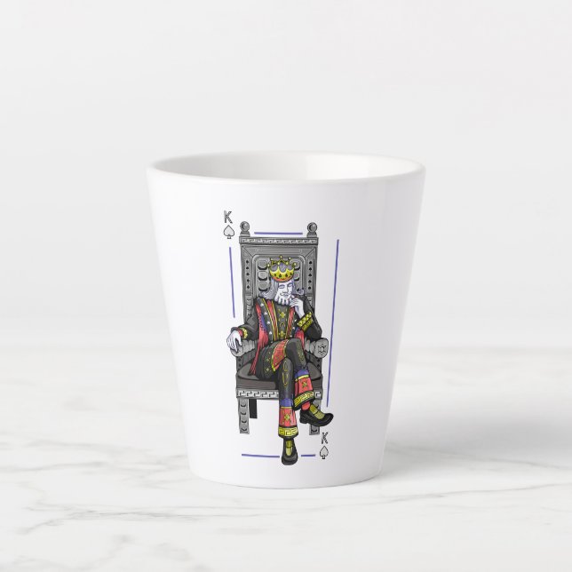 Caneca De Café Latte Card King (Frente)