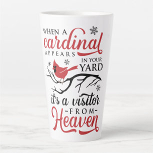 Caneca De Café Latte cardeal aparece