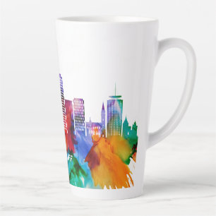 Caneca De Café Latte Cardiff Skyline
