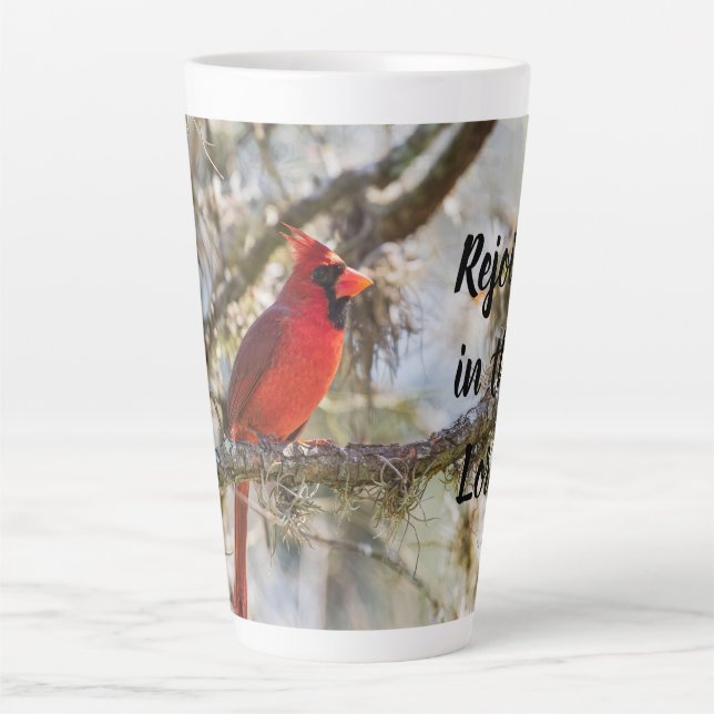 Caneca De Café Latte Cardinal Personalizado Latte Mug (Frente)