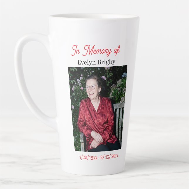 Caneca De Café Latte Cardinal Poem Memorial Keepsake  (Esquerda)