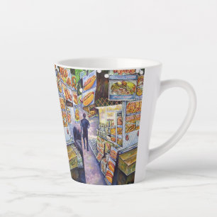 Caneca De Café Latte Carga de trabalho artística extraordinária