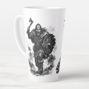 Caneca De Café Latte Carga do Guerreiro Viking – Batalha de Tinta