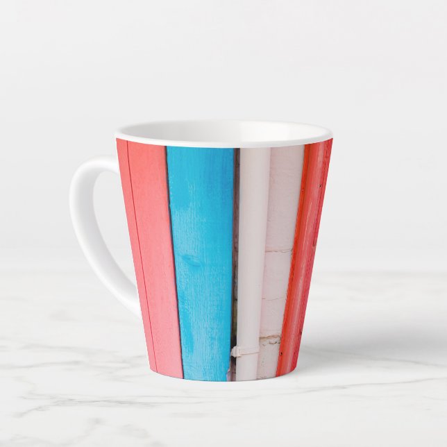 Caneca De Café Latte Caribe cores - abstrato (Ângulo esquerdo)