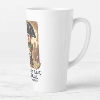 Caneca De Café Latte Caricatura Divertida do Café Napoleão - Baixo de A