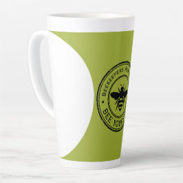 Caneca De Café Latte Carimbo - SEU TEXTO - ABELHA 1 - Diversão de Fã