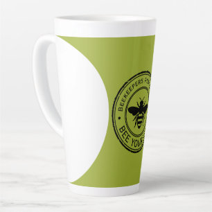 Caneca De Café Latte Carimbo - SEU TEXTO - ABELHA 1 - Diversão de Fã