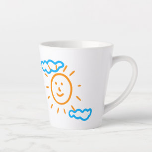 Caneca De Café Latte Carregar Crianças de Desenho Transformando Trabalh