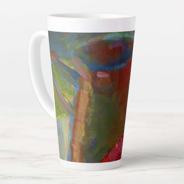 Caneca De Café Latte Carregue seu Trabalho de arte | Transformar a pint (Ângulo esquerdo)