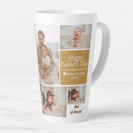 Caneca De Café Latte Carro de colagem da família de fotos do Dia de os 