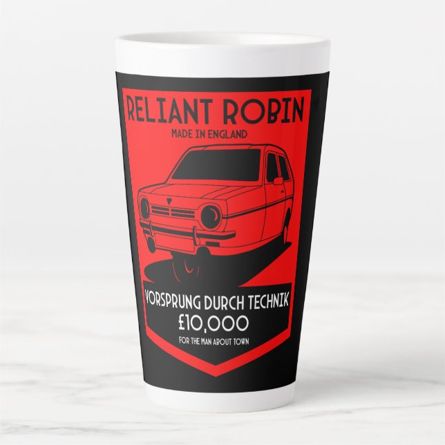 Caneca De Café Latte Carro de rodas Robin Três Fiável (Frente)
