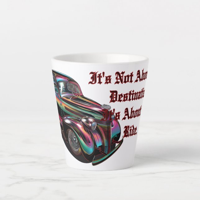 Caneca De Café Latte Carro Musculoso Clássico (Frente)
